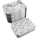 thumbnail of Set von 100 Aluminiumschalen mit Deckel für Lebensmittel, Einweg, 300ml+430 ml - Perfekte Verpackung für Grillfeste, Transport von Lebensmitteln