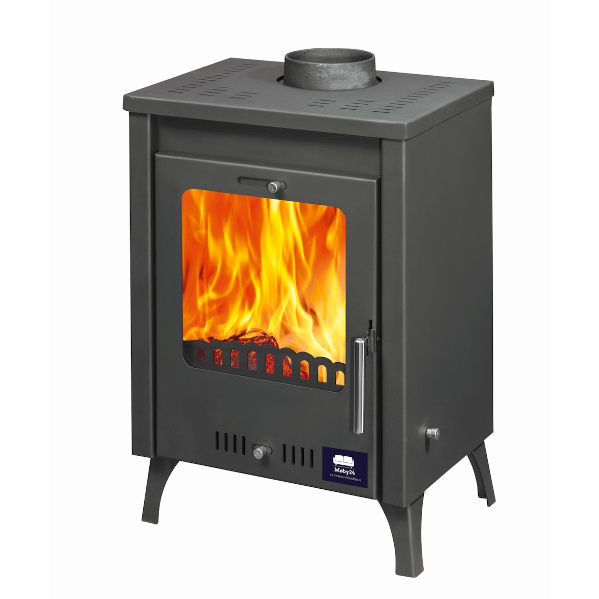 Kamin Ofen Kaminofen Anthrazit 130mm Rauchrohr 7,8KW Olympus BimSchV 2 EEK A