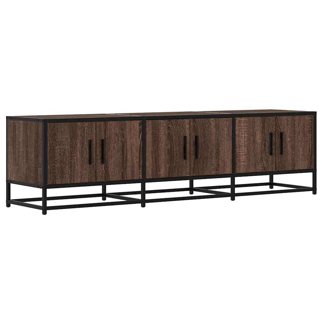 vidaXL TV-Schrank Braun Eichen-Optik 150x35x41 cm Holzwerkstoff Metall