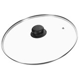 thumbnail of Ø28cm Gusseisenpfanne 70mm hoch mit Holzgriff und Glasdeckel Induktion Bratpfanne