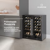 thumbnail of Klarstein Shiraz Weinkühlschrank | 2 Kühlzonen | LED-Beleuchtung | Touch-Control | freistehend Schwarz