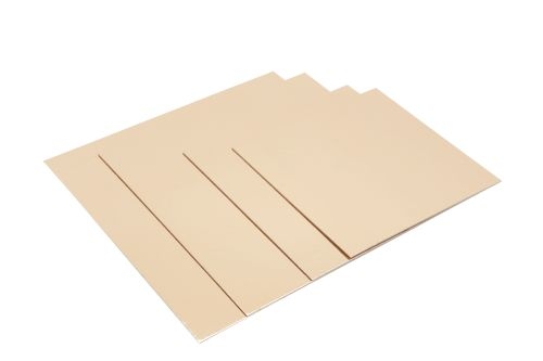 CROKUS Goldene einseitige Kartonquadrate 24 x 24 cm (50 Einheiten)