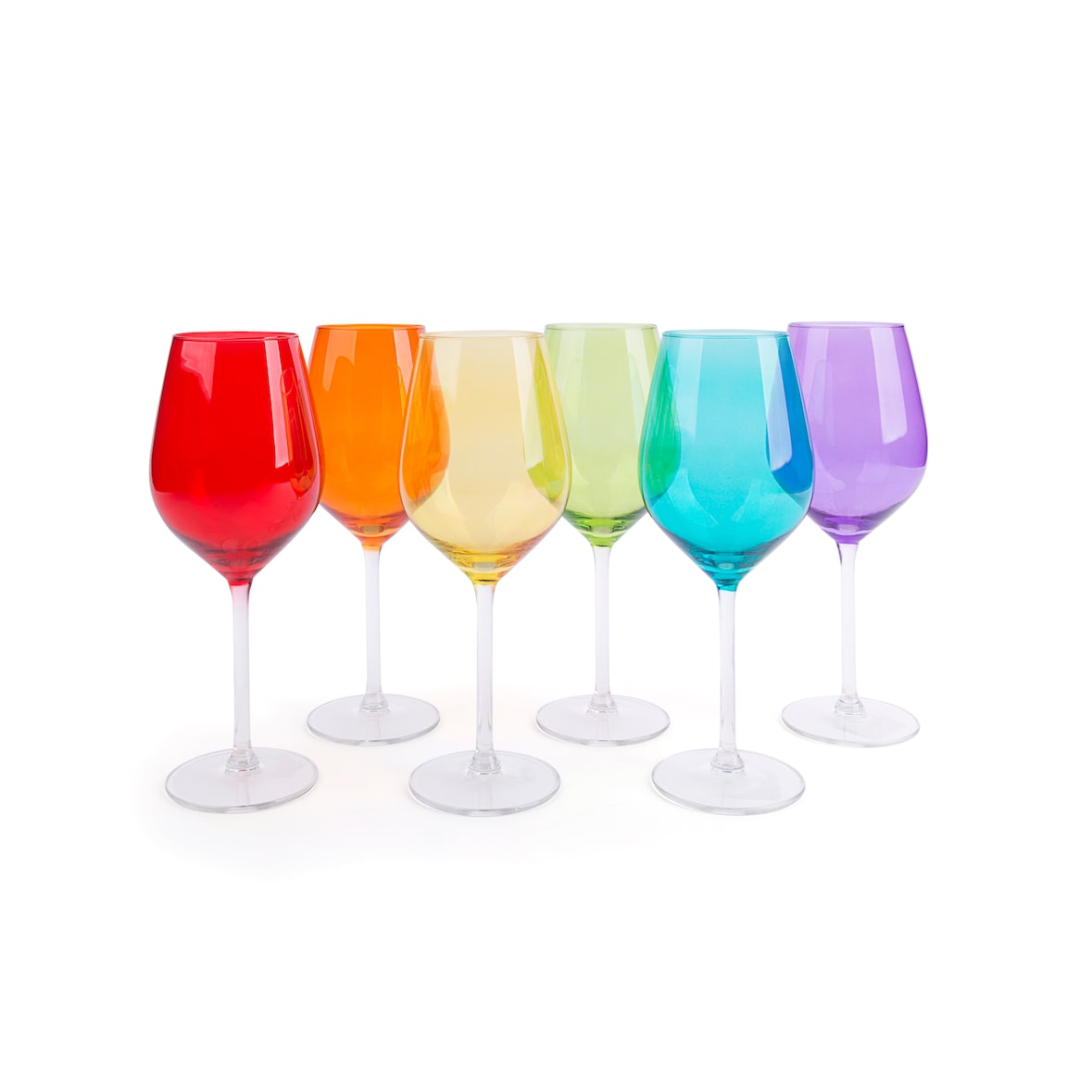 Excelsa lot de 6 verres à vin Color Wine verre 50 cl multicolore