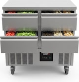 thumbnail of Romux® Saladette und Pizzatisch 4 Schubladen 90x70 cm 220 Liter Statisch | Kühltisch von Pizzen und Salaten