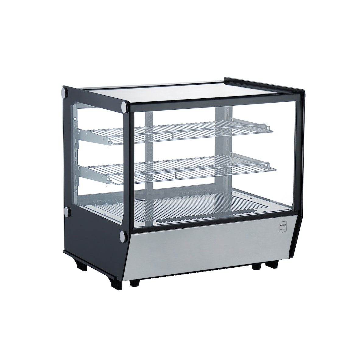 METRO Professional Vetrina refrigerata GCV1120R, acciaio inox / plastica / vetro, 70.2 x 56.8 x 68.6 cm, 120 L, raffreddamento a convezione, 2 ripiani