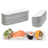 thumbnail of 24x Pur Pappteller aus Porzellan 20,2x6cm weiß Servier-Teller Wurst Pralinen