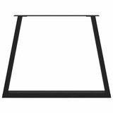 thumbnail of vidaXL Esstischbeine V-Form 3 Stück Schwarz 90x(72-73,3) cm Stahl