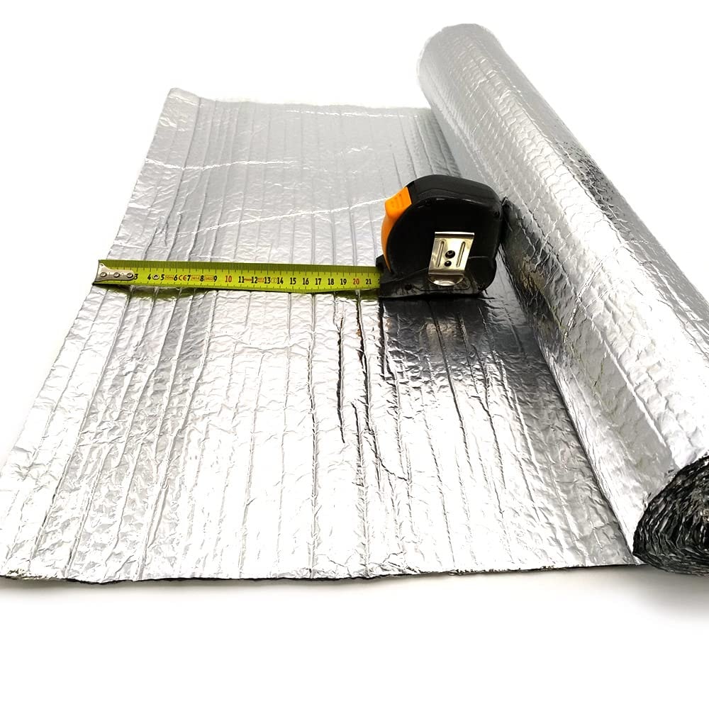 Aislante Térmico Reflexivo de Aluminio POR METROS (60cm de ancho) - Triple capa: burbuja de polietileno y doble capa 100% aluminio