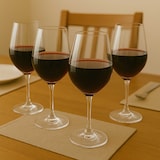 thumbnail of WellHome - 4er-Set Rotweingläser à 690 ml mit geprägtem Streifendesign