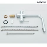 thumbnail of KLARWERK® Felix | 3-Wege Armatur Edelstahl Chrom glänzend | Filter Trinkwasser Wasserhahn Küche | 360° Osmose Mischbatterie U-Auslauf 3 Anschlüsse