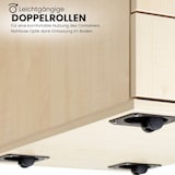 thumbnail of bümö Rollcontainer mit Schubladen, Container abschließbar aus Holz in Eiche - Rollwagen für's Büro als Schreibtisch Unterschrank, Bürocontainer od.