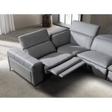 thumbnail of Angel Cerdá Divano relax chaise longue destro in pelle grigia 6217C 330 x 224 x 100