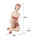 thumbnail of Moritz Deko Figur Badenixe mit Badeanzug 17 x 16 x 9 cm Schwimmbad Shabby Chic Dekoration Roter Badeanzug