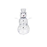 thumbnail of Boneco de Neve com Luzes Led Grinalda de Natal interior ou exterior 8 Modos e temporizador 220-240v (60cm Luz Branca 142 Led)