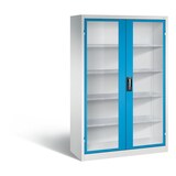 thumbnail of C+P Werkstattschrank mit Fenster | HxBxT 195x120x50cm | Lichtgrau/Lichtblau von PROREGAL