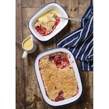 thumbnail of Gastronoble Olympia rechteckige Speiseschale weiß-blau 19 x 28cm