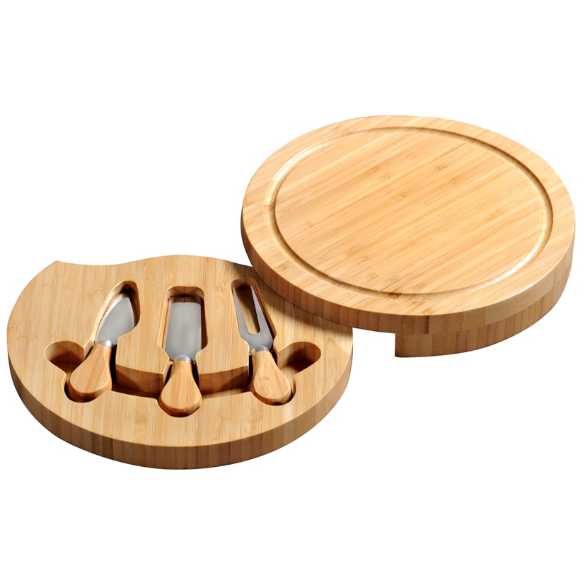 KESPER Käseschneidebrett mit Besteck, Bambus, FSC