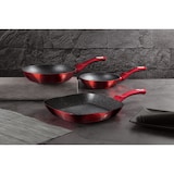 thumbnail of Berlinger Haus Set di 2 Padelle et Bistecchiera Induzione 20-24-28cm in Alluminio Antiaderente, Rosso, Burgundy
