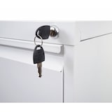 thumbnail of Hängeregisterschrank | HxBxT 134x46x62 cm | Format Legal + A4 abschließbar | Weiß | Aktenschrank Büroschrank Stahlschrank