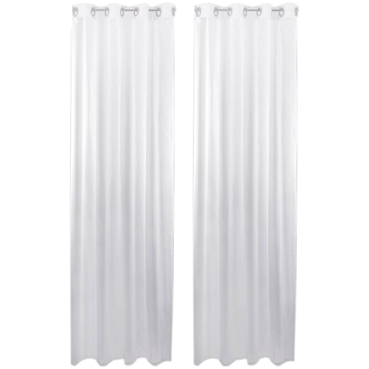 Dekoschal Noella Ösen Voile 2er Pack 140 x 245cm weiß - reinweiß