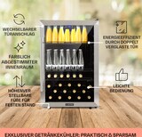 thumbnail of Beersafe 5XL Kühlschrank 147 Liter 3 Böden Panoramaglastür Edelstahl Silber