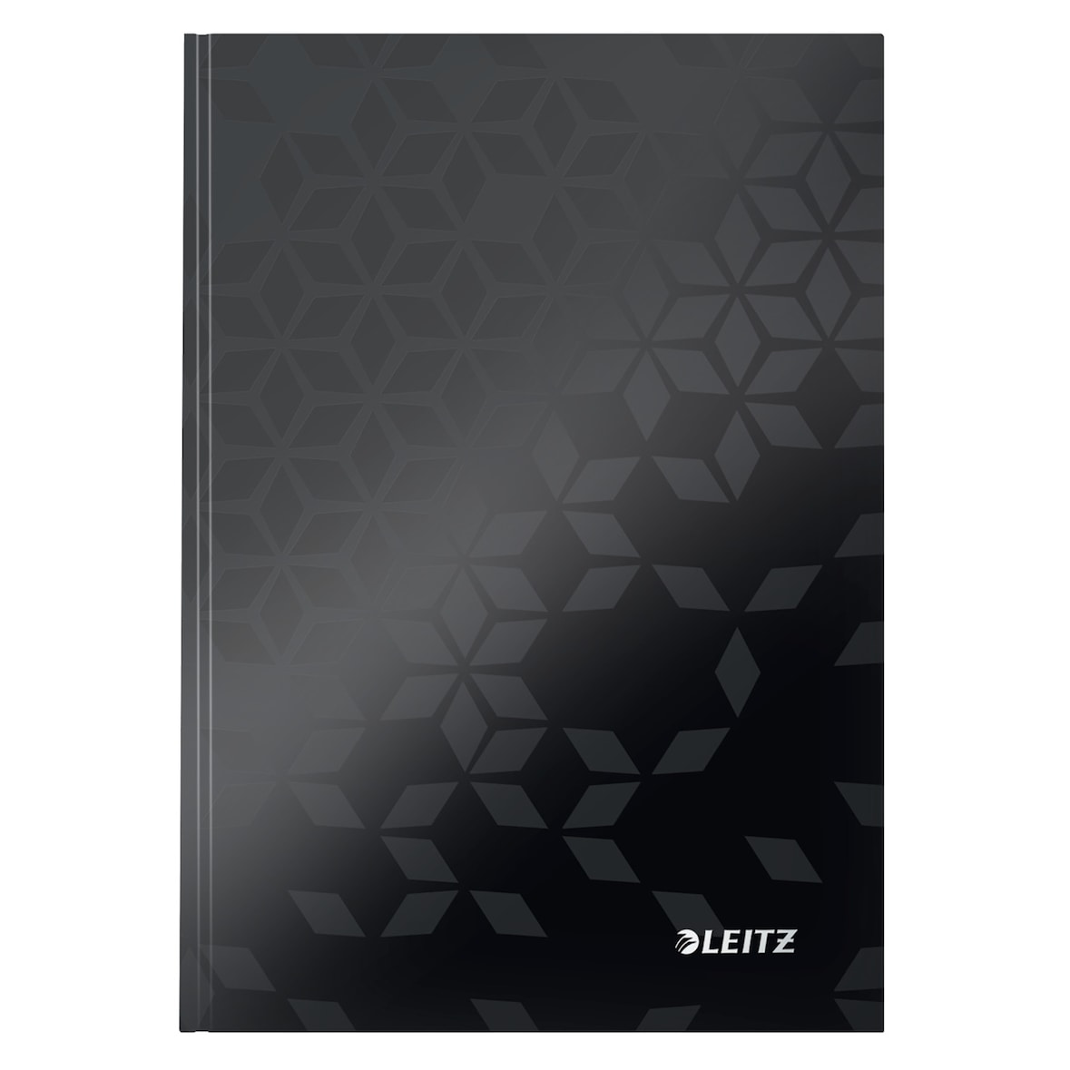 Cuaderno con tapas duras Leitz WOW, 80 hojas rayado horizontal,DIN A5, negro