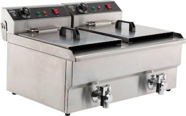 Friteuse Electrique à Poser - 2 x 8 L - 2 x 3300 W - CombiSteel