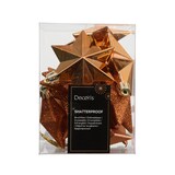 thumbnail of 12 Sterne 7cm Christbaumschmuck Kunststoff - bruchsichere Weihnachtskugeln Weihnachtsbaumschmuck Christbaumkugeln Brandy