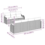 thumbnail of vidaXL Garten-Sofa-Set 8 pcs Grau