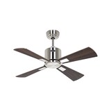 thumbnail of eco neo III 92, wlan-ventilator ohne licht, gehäuse aus gebürstetem stahl, flügel in walnuss- und kirschholz, casafan