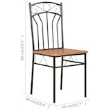 thumbnail of Sillas de comedor 6 unidades MDF marrón