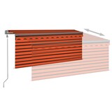 thumbnail of vidaXL Markise Automatisch Einziehbar mit Volant 3,5x2,5m Orange Braun