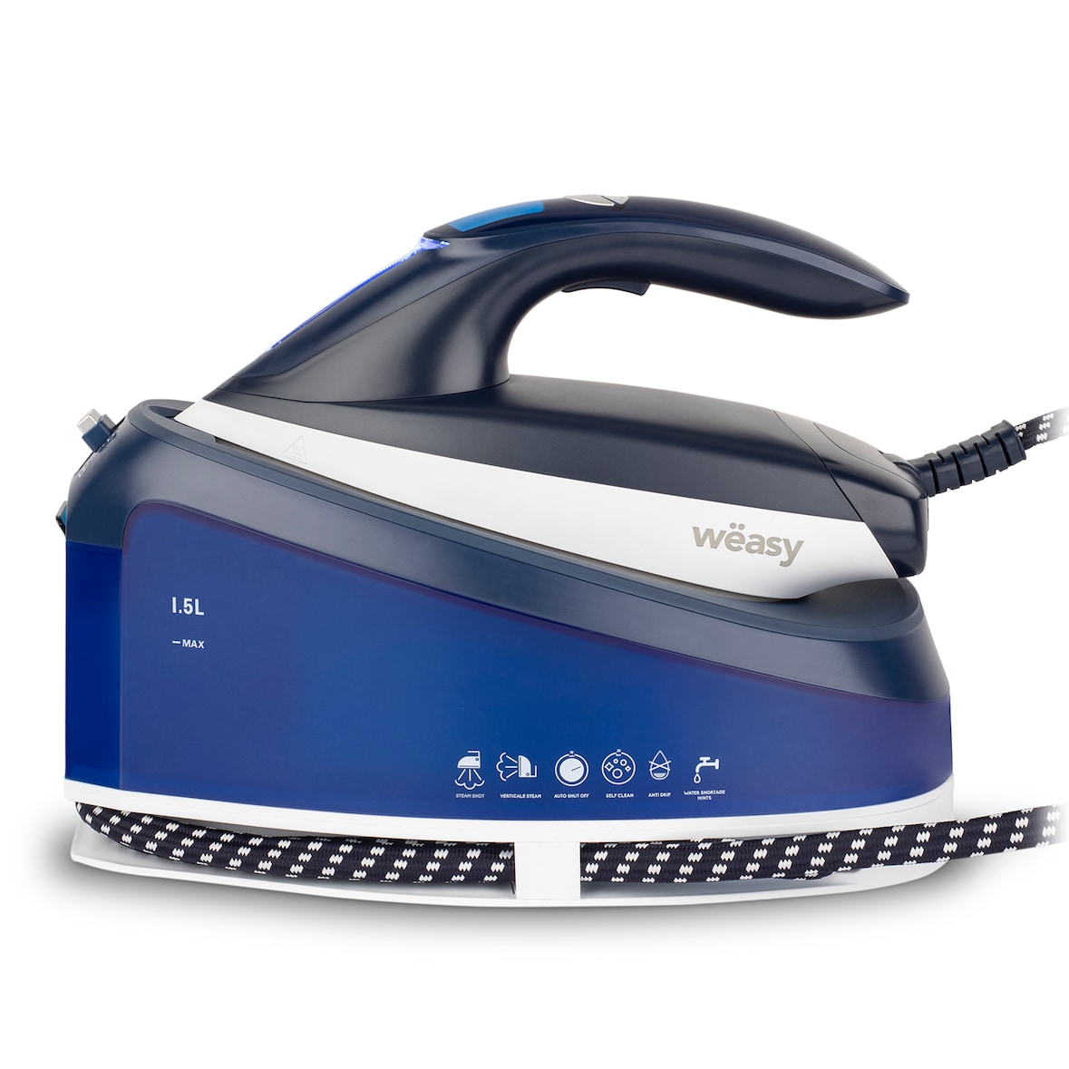Wëasy Hochdruck-Dampfbügelstation LIN220, Leistungsstarke und kontinuierliche 120g/min, Leistungsstarke 2200W, Wassertank 1,5L