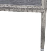 thumbnail of METRO Professional Mesa de comedor gastro Barbados, aluminio / ratán PE/ Tablero DPC, 130 x 90 x 74 cm, resistente a la intemperie, piedra