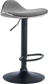 thumbnail of CHEFGASTRO Barhocker NOTTING HILL Stoff Schwarz HxBxT 71x45x45cm Stoff Hellgrau Barstuhl