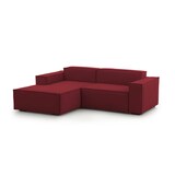 thumbnail of Dmora Divano fisso Daniela, Divano componibile a 2 posti large con penisola sinistra, 100% Made in Italy, Cm 240x170h70, Rosso