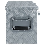 thumbnail of DELUKE® Aluminiumbox mit Deckel - Abschließbar Alubox Deichselbox Alu Anhängerbox Werkzeugkiste Metall Transportbox Metallkiste, 76,5x26,5x33cm Silber