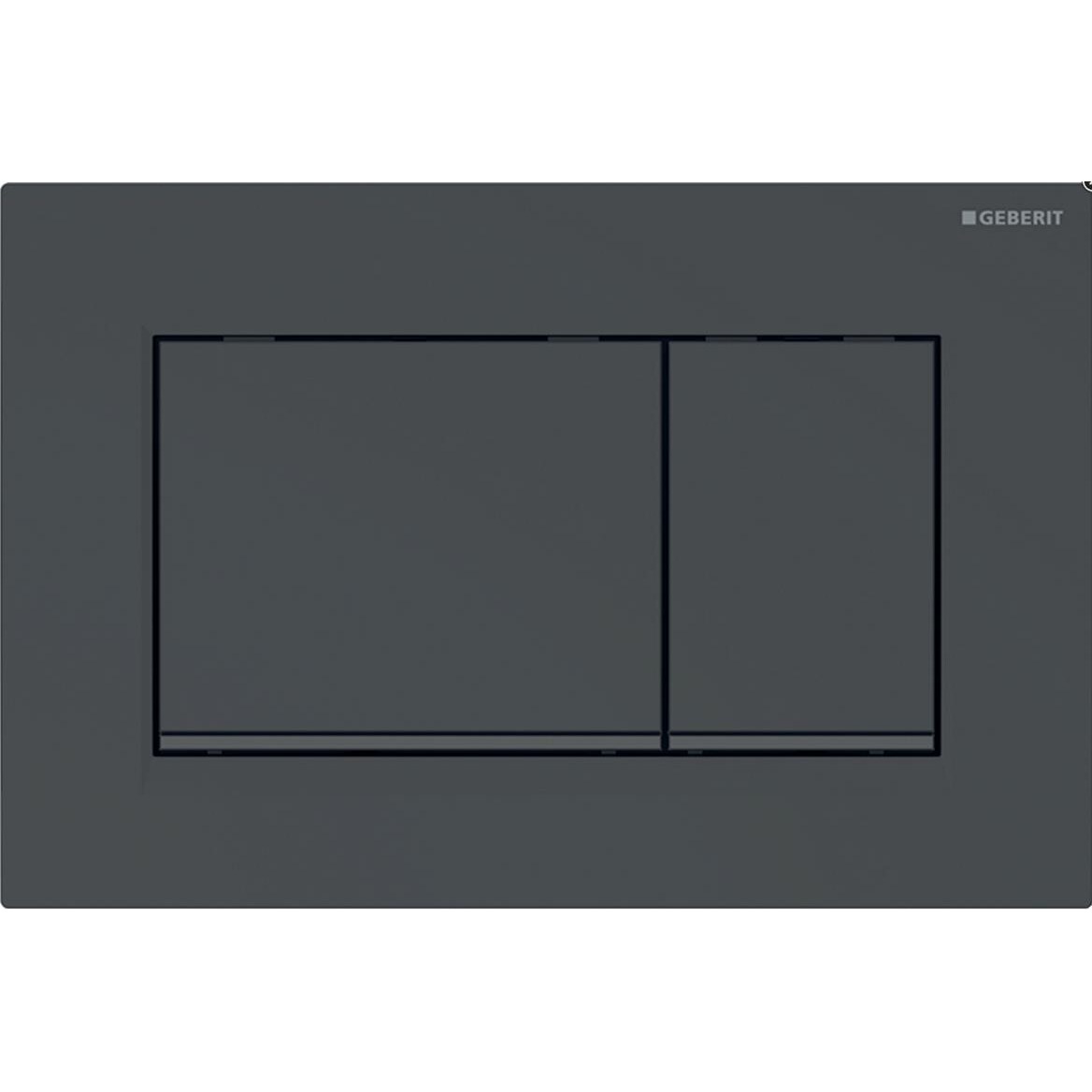 Geberit BetPl. Sigma30, für 2-Mengen-Sp. schwarz, schwarz matt