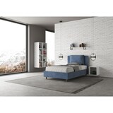 thumbnail of Letto contenitore imbottito 120x190 microfibra blu Antea
