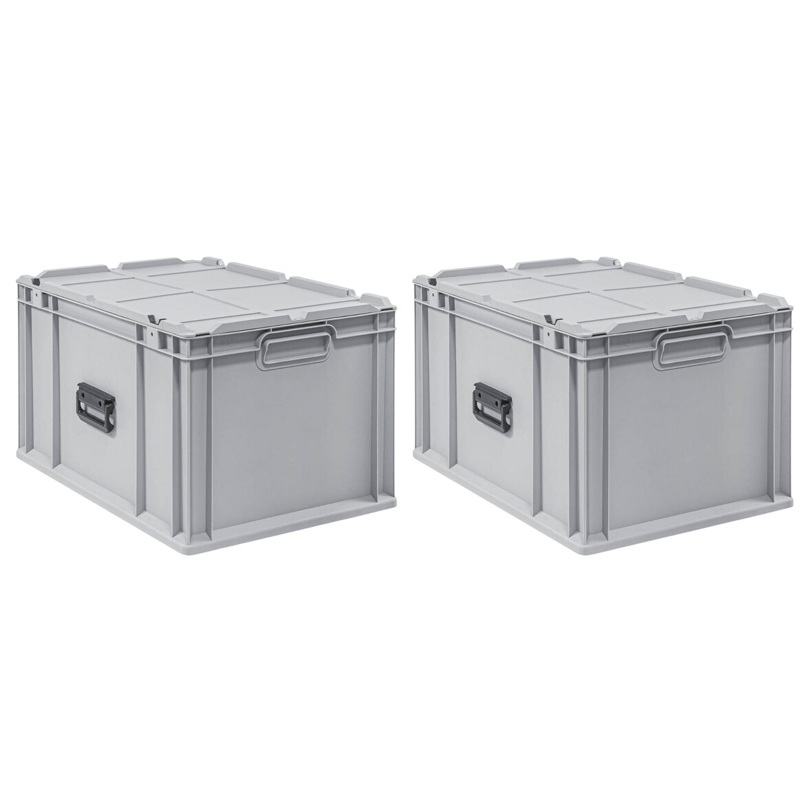 PROREGAL 2x Eurobox NextGen Portable | HxBxT 33,5x40x60cm | 65 Liter | Eurobehälter, Transportbox, Transportbehälter, Stapelbehälter