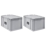 thumbnail of PROREGAL 2x Eurobox NextGen Portable | HxBxT 33,5x40x60cm | 65 Liter | Eurobehälter, Transportbox, Transportbehälter, Stapelbehälter