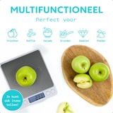 thumbnail of SOEM® Keukenweegschaal Digitaal met Kom en Roze maatlepel set – Compacte Precisie Weegschaal 0.1 gram – Koffie Weegschaal  – Tarra functie