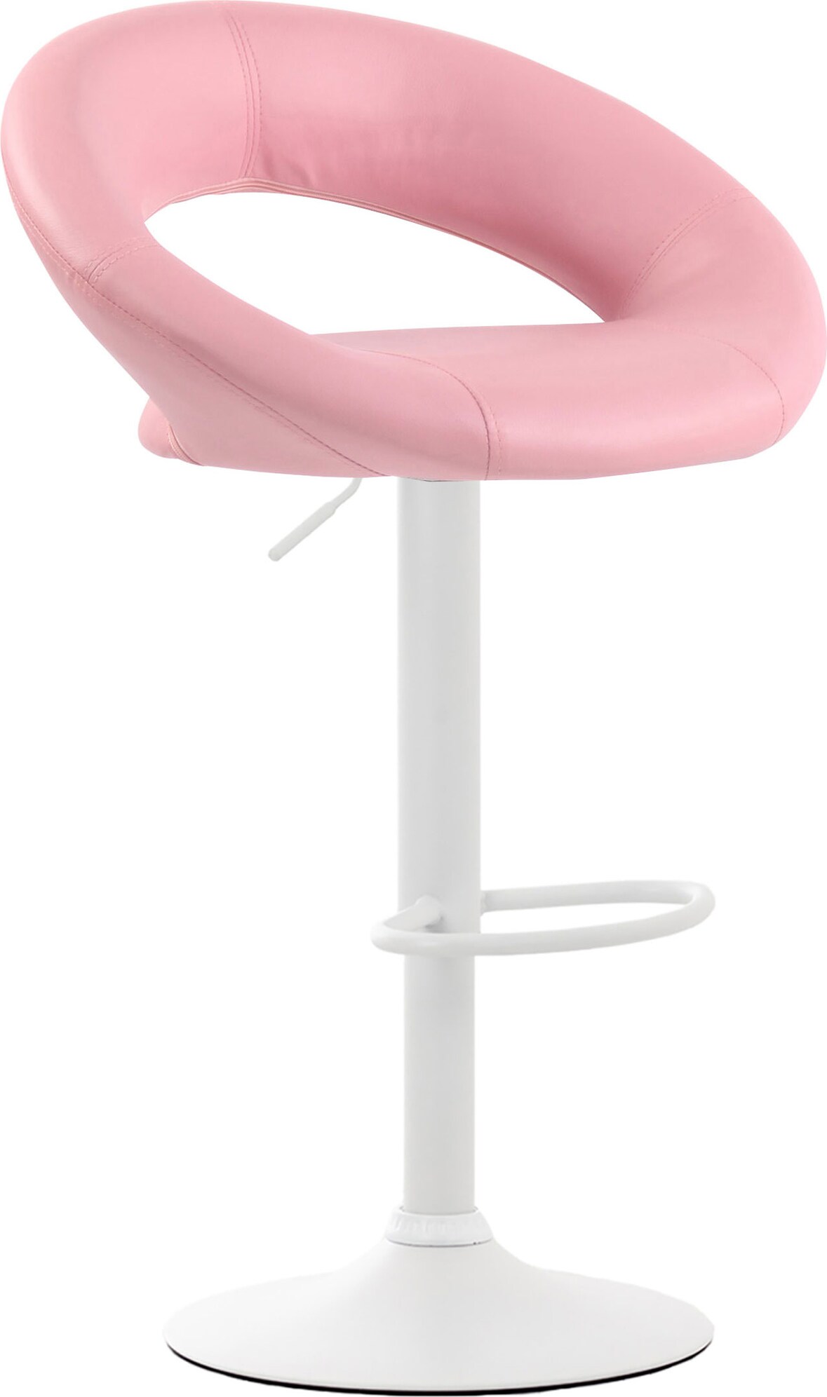 CHEFGASTRO Barhocker IGUAZU Kunstleder Weiß HxBxT 80x53x47cm Kunstleder Pink Barstuhl