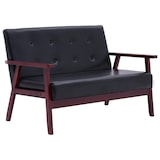 thumbnail of Helloshop26 - 2-Sitzer-Sofa für Wohnzimmer Lounge Wohnbereich schwarzes Kunstleder 02_0018899