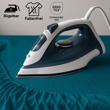 thumbnail of EXKLUSIV HEIMTEXTIL Frottee Spannbettlaken Rundumgummizug Marke 120 x 200 cm Petrol 80% Baumwolle 20% Polyester  Öko - Tex Zertifiziert Bed-Sheet