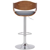 thumbnail of Conjunto de 2 bancos de bar Kingston em imitação de pele walnuss/grau