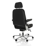thumbnail of Silla de oficina / sillón ejecutivo 24 HOURS F cuero negro hjh OFFICE