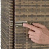 thumbnail of tectake Lot de 2 bains de soleil en rotin et aluminium avec table et housse de protection - marron naturel - 403771