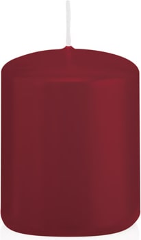 Stumpenkerzen mit ASF Abbrandschutz Bordeaux 60 x Ø 48 mm, 24 Stück