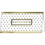 thumbnail of Gutschein-Karten inkl. transparenter Umschläge, Golden Glimmer, Glanzkarton